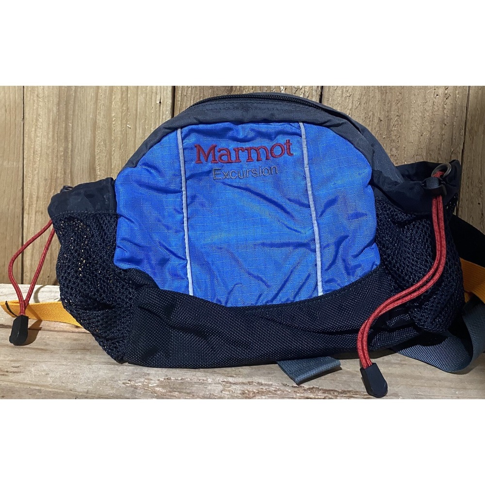 Marmot Walkabout Biospan Waist Bag Fanny Pack Hiking Adjustable Blue/Gray